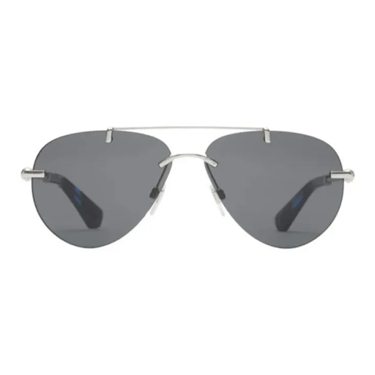 Burberry Metal Aviator Sunglasses Unisex Silver-0