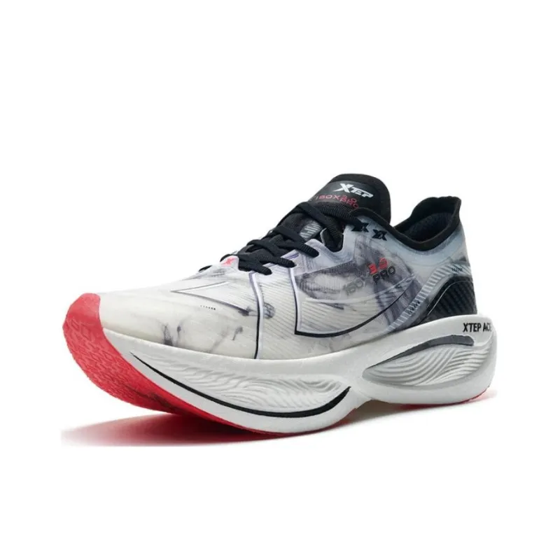 XTEP 160X 3.0 Pro Cushioning Anti-Slip And Wear-Resistant Lightweight Rebound Low-Top Running Shoes Men's White Black-1