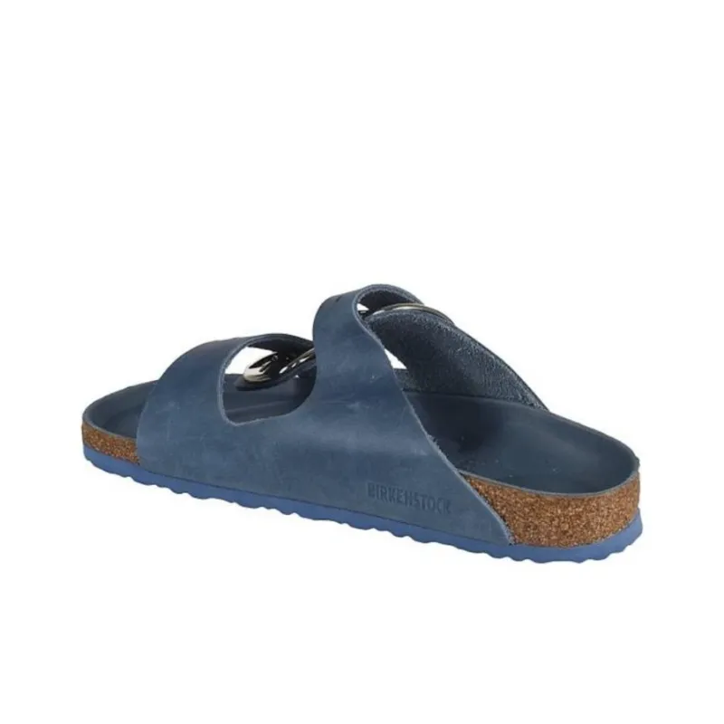 Birkenstock Arizona Big Buckle Rubber Sole Massage Antibacterial Quick Dry Slide Slippers Women's Blue-3