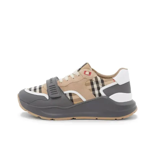 Burberry Vintage Check Leather Sneakers Archive Beige