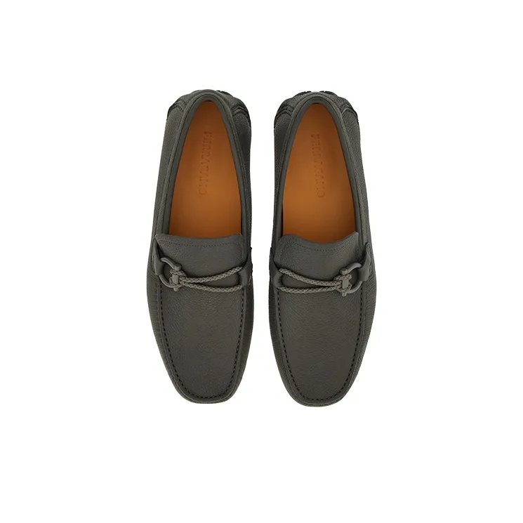 FERRAGAMO Drive Gancini-buckle Leather Loafers-3