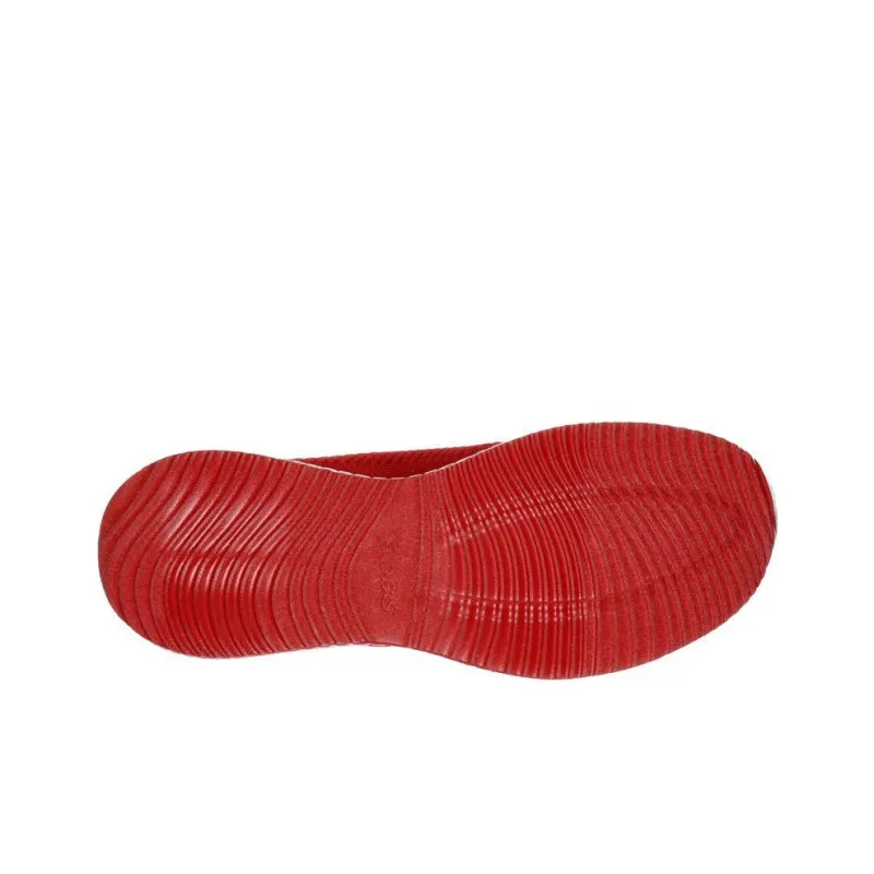 Skechers Bob's Sport Squad Anti-Slip And Wear-Resistant Breathable Low-Top Sports Casual Shoes Women's Red-3