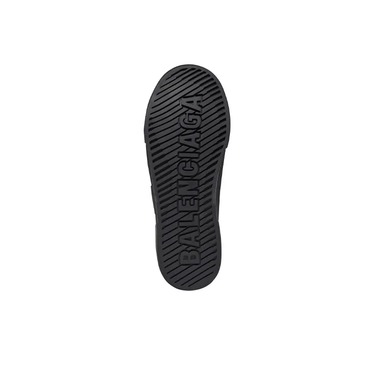 Balenciaga Paris Low Top Sneakers 'Black Destroyed Cotton And Black Rubber'-4