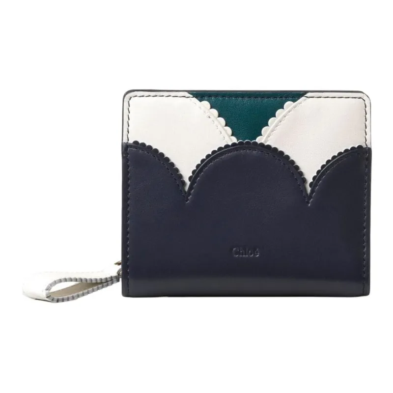 Chloe Calfskin Wallet Women's Marine Blue-0