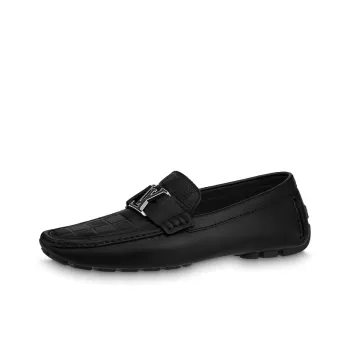 LOUIS VUITTON Monte Carlo Moccasin Shoes 'Black Plaid Top'