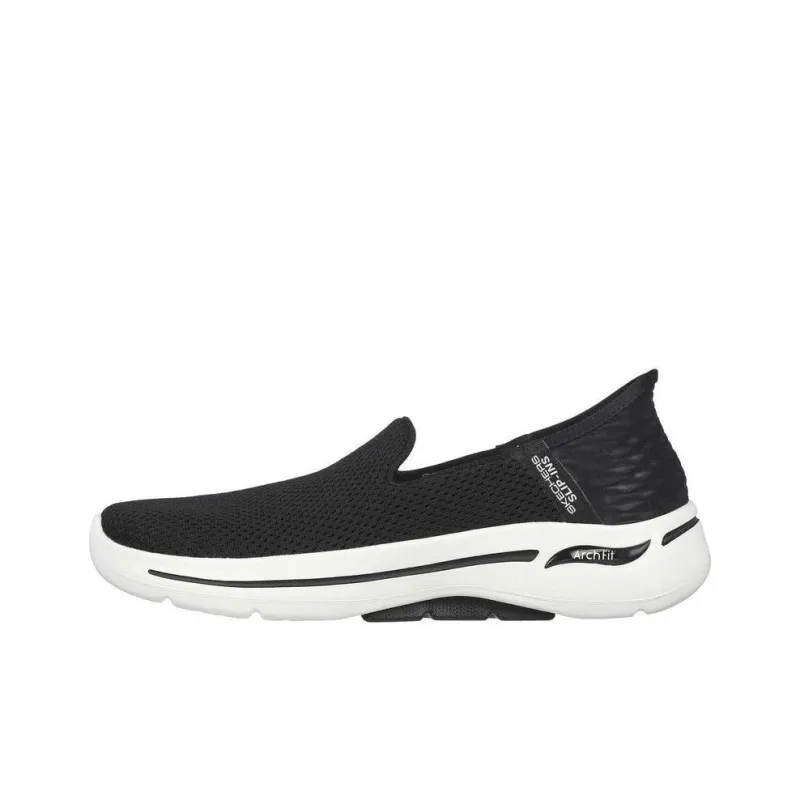 Skechers Go Walk Arch Fit Hands Free Slip-Ins Durable Breathable Low-Top Casual Shoes Women's Black-0