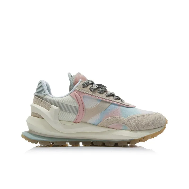 LiNing Fangyuan Eternal Running Shoes Women's Low Top Vanilla White/Tapioca Apricot/Water Gray Green-1