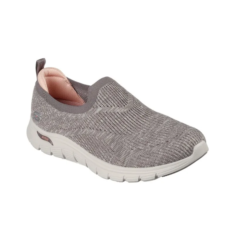 Skechers ARCH FIT VISTA Cushioning Anti Slip And Wear Resistant Low Top Sports Casual Shoes Women's Taupe-2