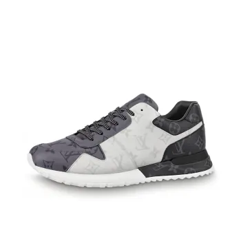 LOUIS VUITTON Run Away Slip Resistant, Abrasion Resistant, Breathable Low Top Sports Casual Shoes Men's White Gray