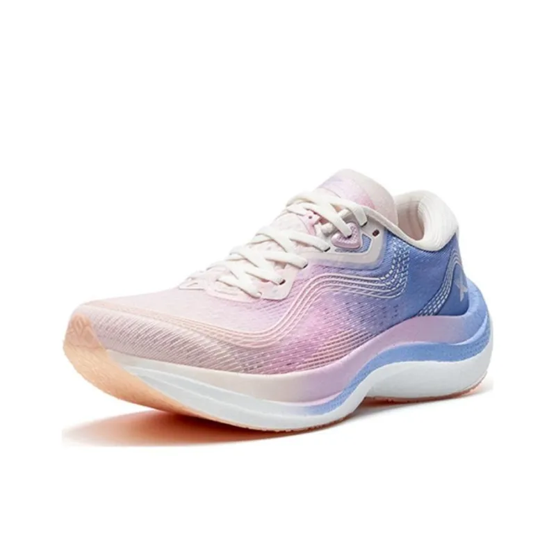 XTEP 260 2.0 Cushioned Slip-Resistant Abrasion-Resistant Low-Top Running Shoes Women's Pink Blue Purple-1