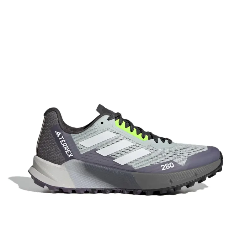 Adidas Terrex Agravic Flow 2.0 Slip Resistant, Abrasion Resistant Cushioning Low Top Trail Running Shoes Women's Gray-1