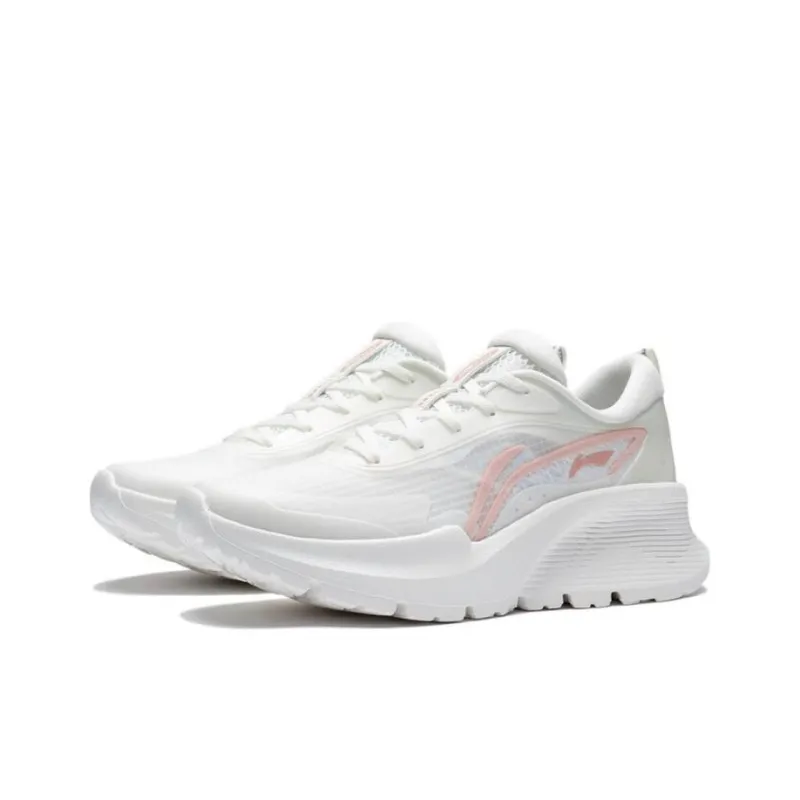 LiNing EazGo Easy Comfort Soft Durable Breathable Low Top Running Shoes Women's White-2