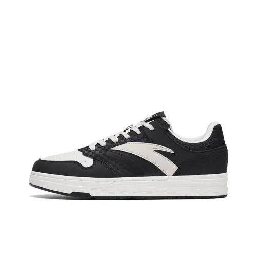 ANTA Street Naughty Skateboard Shoes Men Low-Top Black/White