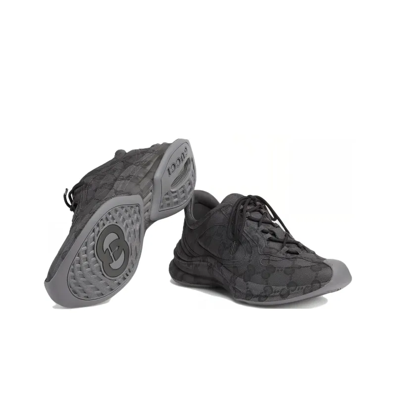 GUCCI Run Sneaker 'GG Water Transfer Print Black'-4