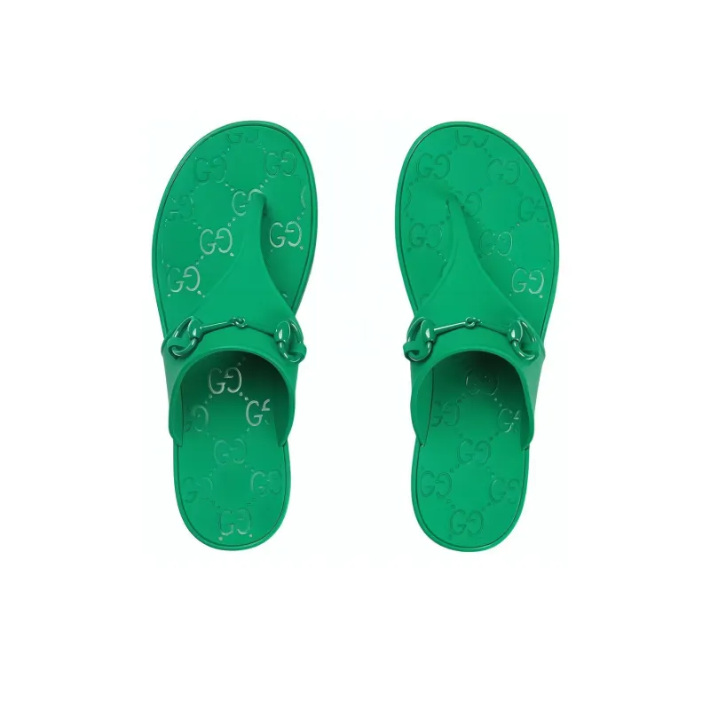GUCCI Slip Resistant Flip Flops Women's Green-4