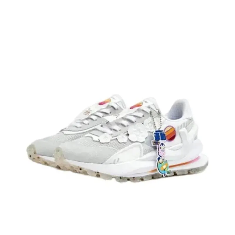 LiNing Fangyuan Eternal Cushioning Anti Slip And Wear Resistant Low Top Running Shoes Men's Gray White-2