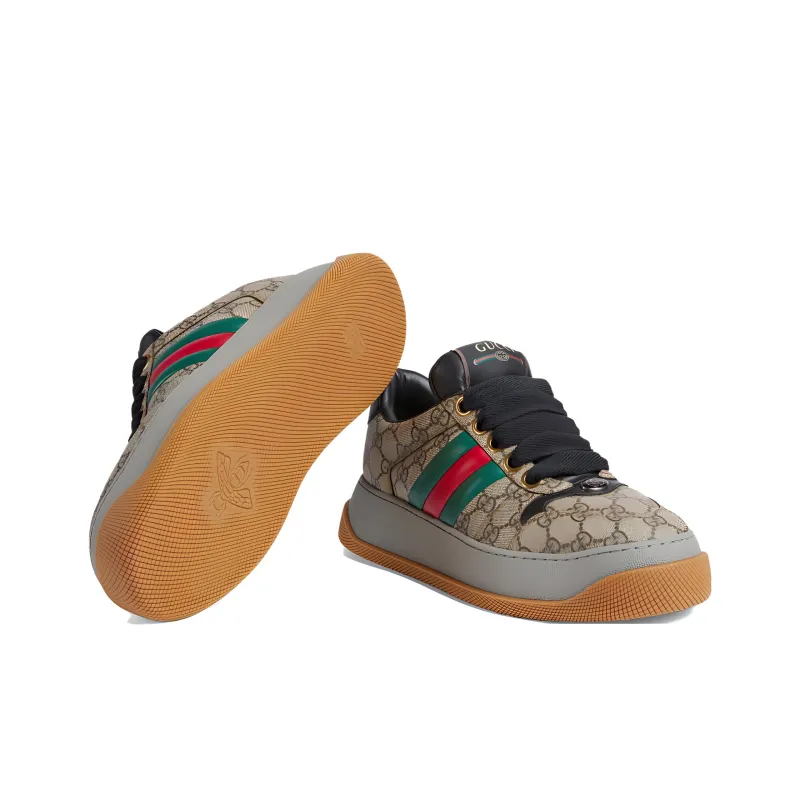 GUCCI Screener Sneaker 'GG Monogram Beige Ebony'-4