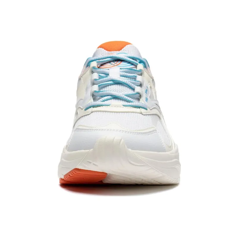 LiNing Meteor Slip Resistant Cushioning Wear Resistant Low Top Running Shoes Ivory Sea Blue-3