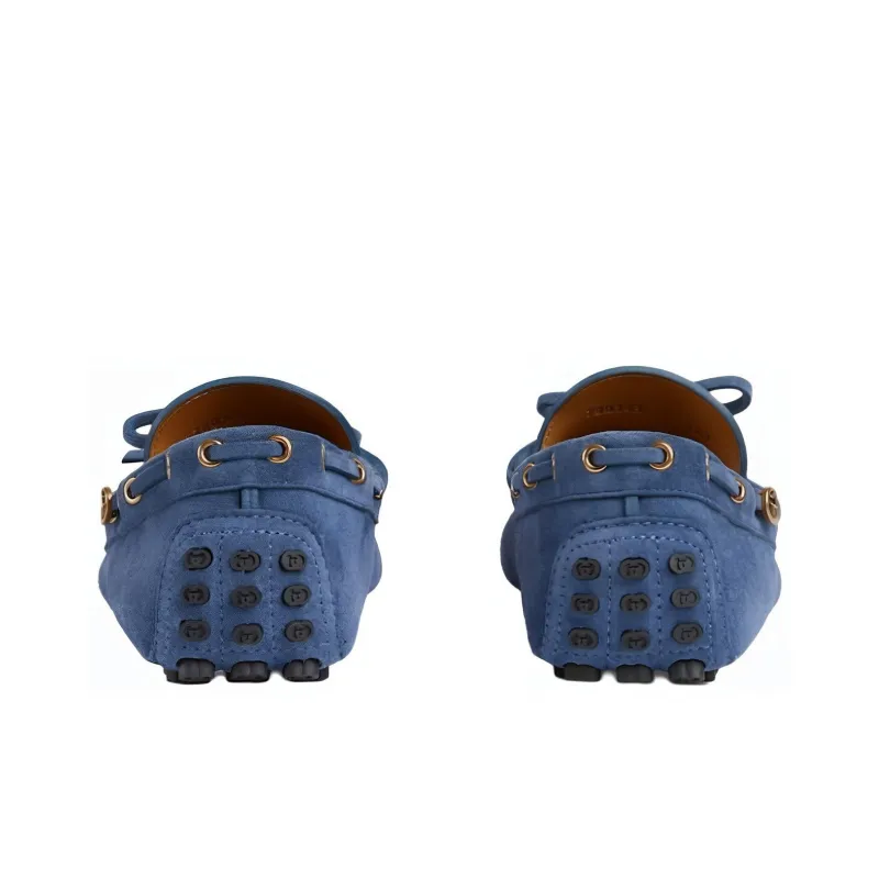 GUCCI Interlocking Beanie Shoes Men's Blue-3