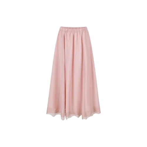 YESWOMEN Casual Long Skirts Women's Blush Pink