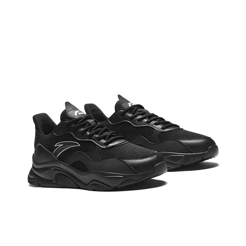Anta Little Millennium Anti Slip Wear Resistant Low Top Casual Shoes Men's Black-2