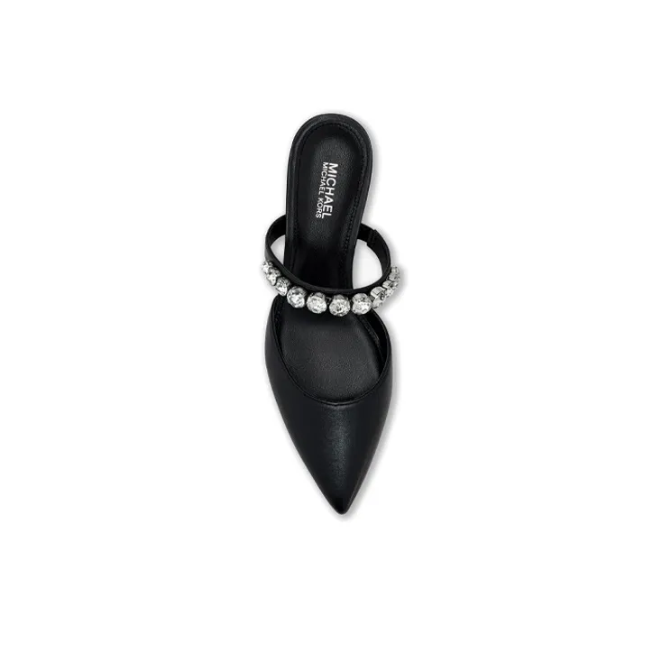 MICHAEL KORS Jessa Abrasion Resistant Closed Toe Slippers Women's Black-3