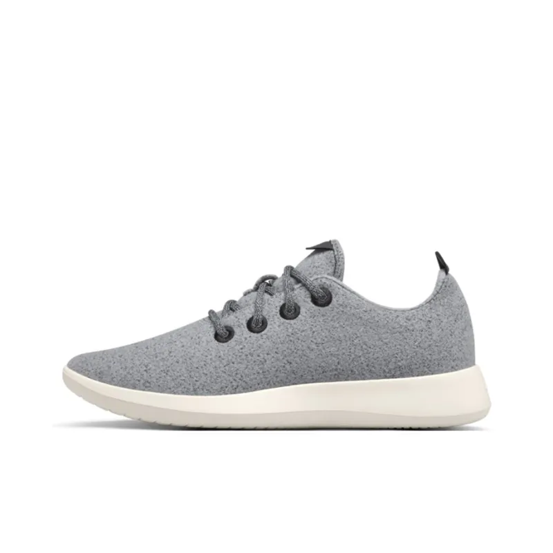 Allbirds Wool Runner Slip-Resistant Breathable Low-Top Sports Casual Shoes Women's Water Mist Ash-0