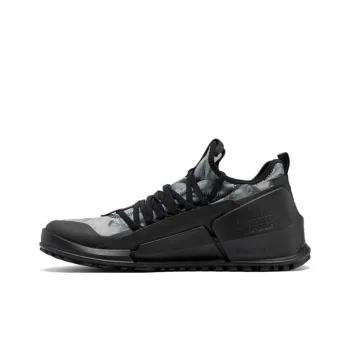 Ecco Striding 2.0 Series Breathable Low Top Sports Casual Shoes Men's Black Gray Color