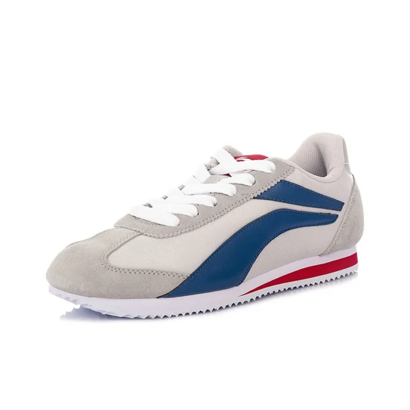 LiNing 3K Shock Absorbing, Non Slip, Wear Resistant, Breathable And Lightweight Low Top Running Shoes Men's Gray Blue-1