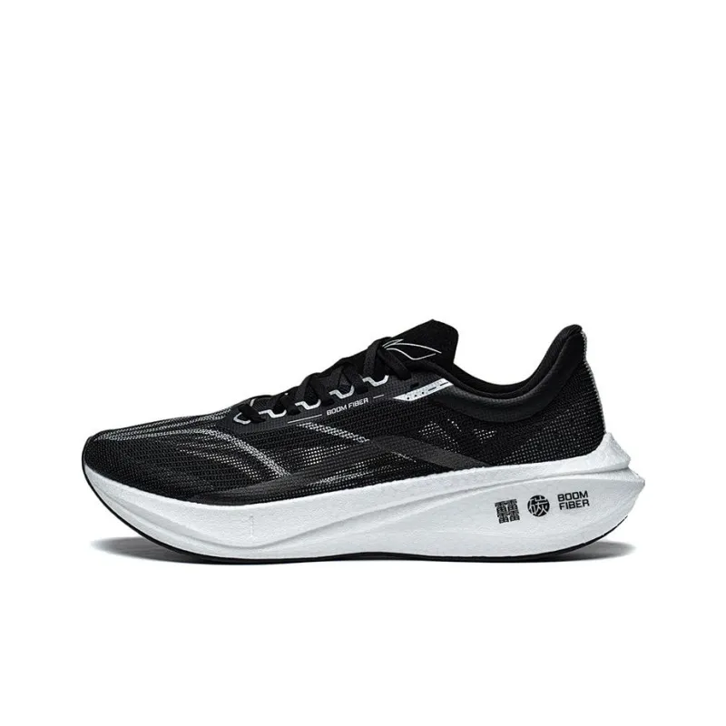LiNing Feidian 3 Challenger Abrasion Resistant Breathable Low Top Marathon Running Shoes Men's Black-0