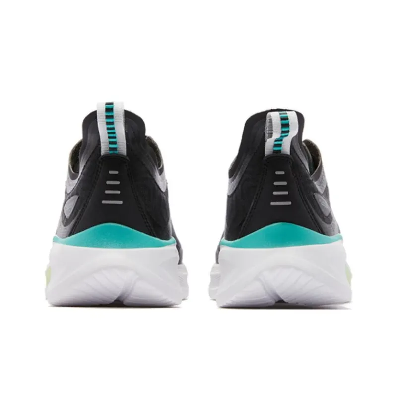 QIAODAN Light Speed 2.0Plus Cushioning Breathable Low Top Running Shoes Men's Black Green-5
