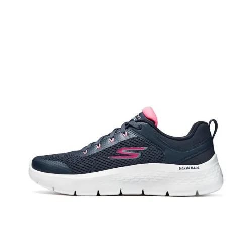 Skechers Go Walk Fle Cushioning Anti Slip Wear Resistant Breathability Low Top Casual Running Shoes Women's Black Red