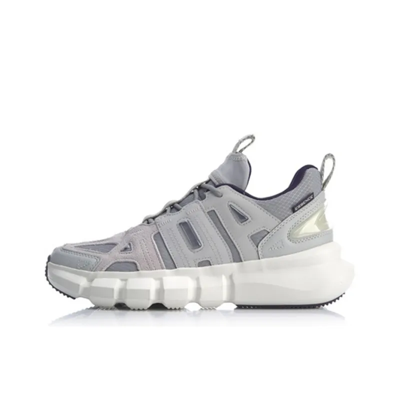 LiNing Essence Infinite Lightweight Low-Top Vintage Basketball Shoes Unisex Snow Gray-0