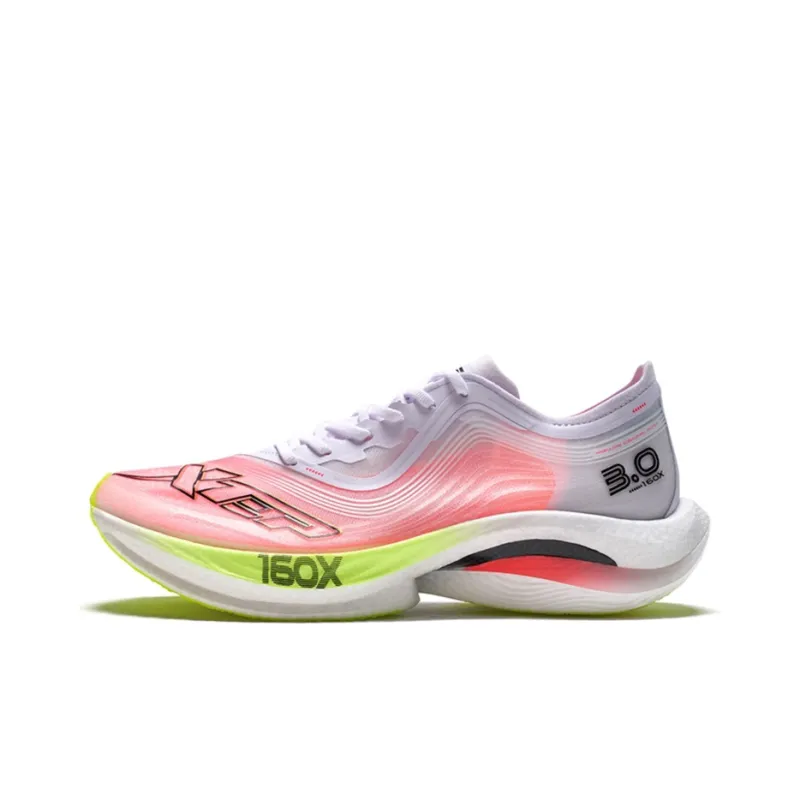 XTEP 160X 3.0 Running Shoes Men Low Top New White/Laser Red/Gray-0