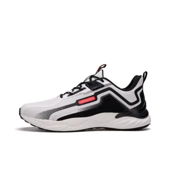 XTEP Polygon 1.0 Cushioning Wear Resistant Rebound Low Top Running Shoes Men's White Red
