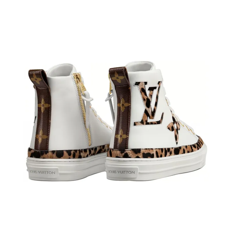 LOUIS VUITTON Lv Stellar High Top Sports Shoes White Women's-2
