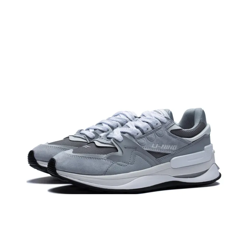 LiNing 001 Innocence V2 Innocent V2 Durable Breathable Low-Top Sports Casual Shoes Gray White-2