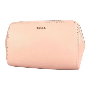 Furla Electra Artificial Leather Makeup Bag Women's Light Pink