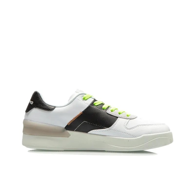 LiNing CF Recombined Breathable Low Top Skateboard Shoes Men's White Black-1