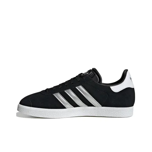 Adidas Gazelle Black Silver Metallic Women's