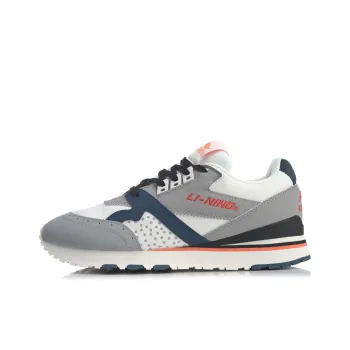 LiNing 001 Origin Lightweight And Breathable Low Top Casual Shoes Men's Gray White