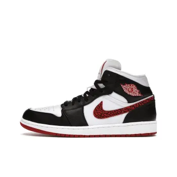 JORDAN 1 Phat White Red Black Elephant Print