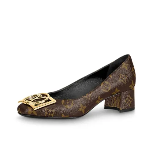 LOUIS VUITTON Madeleine High Heels Women's Brown/Black