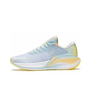 LINING YueYing 2.0 Pro Running Shoes Women's Low Top Standard White/Ice Blue/Yellow