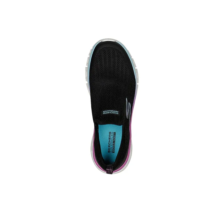 Skechers Glide Step Running Shoes Women's Low-Top Black/Pink-3