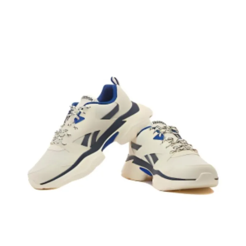 Reebok Royal Bridge Cushioning, Slip Resistant, And Abrasion Resistant Low Top Casual Shoes Unisex Beige White Blue-4