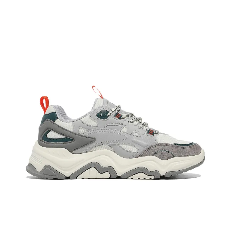 FILA Tiny Rumble Anti Slip Wear Resistant Low Top Casual Shoes Unisex Greige Korean Style-1