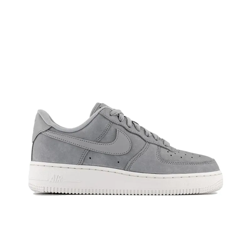 Nike Air Force 1 Low ''Grey Nubuck'' Anti-Slip And Wear-Resistant Lightweight Low-Top Skateboard Shoes Matte Gray-1