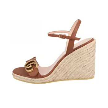 GUCCI Strap Sandals 10cm Women's Brown