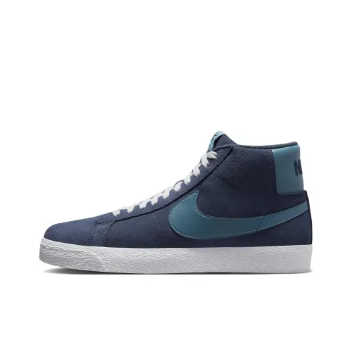 Nike SB Zoom Blazer Mid Midnight Navy Noise Aqua